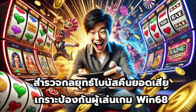 สำรวจกลยุทธ์โบนัสคืนยอดเสีย เกราะป้องกันผู้เล่นเกม Win68-13